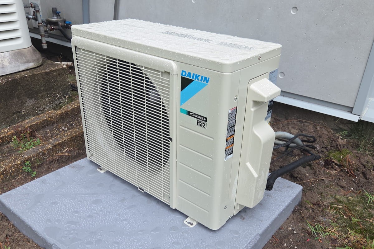 New Daikin mini split condenser installed by Apex Facility Services in Hampton Roads